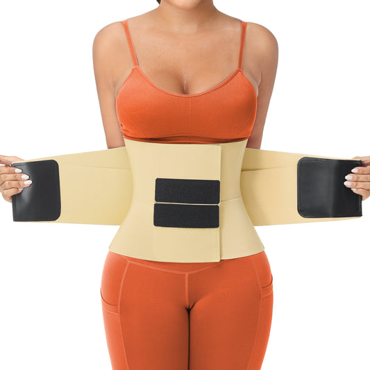 Waist Trainer for Women and Men Waist Cincher Trimmer Ab Belt with Triple Wrap