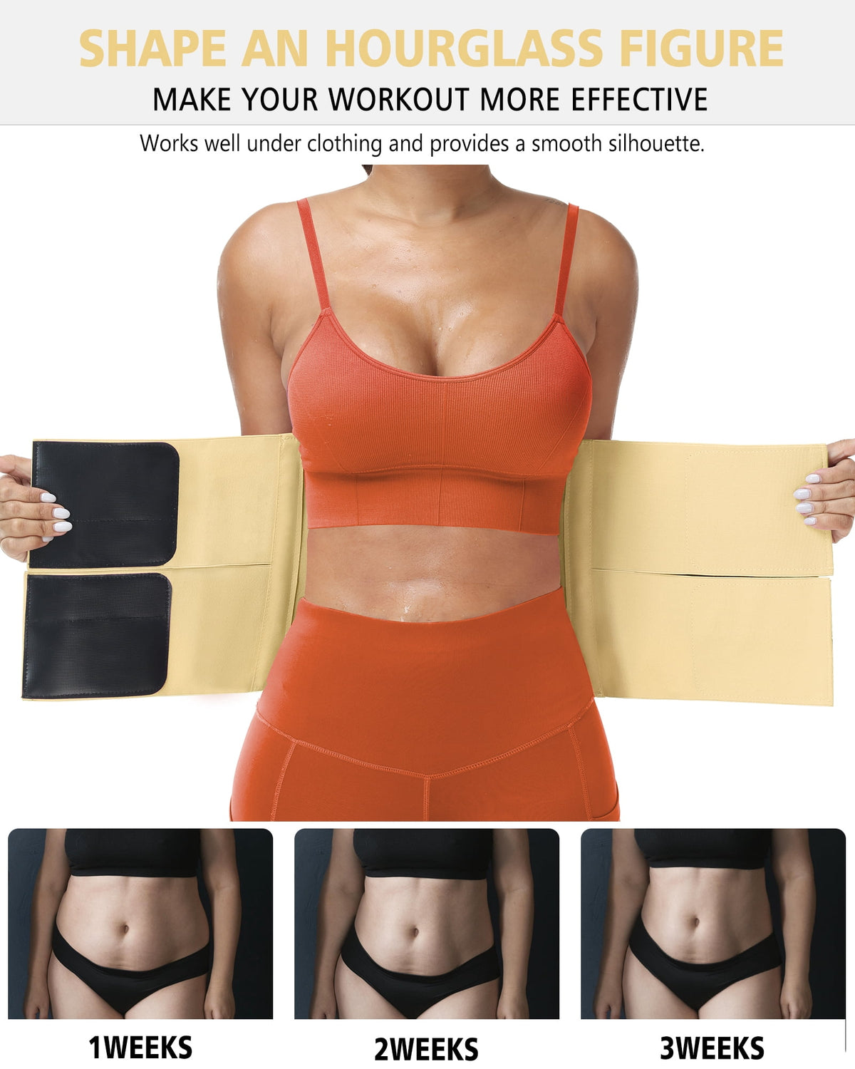 Waist Trainer for Women and Men Waist Cincher Trimmer Ab Belt with Triple Wrap